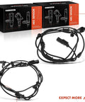 Heavy Duty Rear ABS Wheel Speed Sensor Pair Compatible With Ram 2500 3500 Crew Cab Pickup with wiring and connectors.