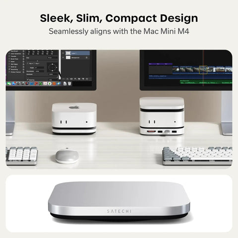 Upgrade Your Tech Loadout With This Slim USB4 NVMe SSD Enclosure Packing 40Gbps with sleek compact design next to Mac Mini M4.