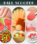 14-Piece Fruit Carving Tools Set In Stainless Steel With Melon Baller creating fruit balls for platters