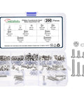 DIY Ready Stainless Steel Phillips Countersunk Bolts And Nuts Kit, 170 Piece, Visible in Plastic Organizer with Specifications
