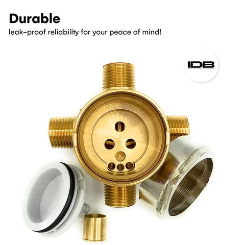 Integrated Diverter Rough In Valve For 3 To 6 Setting With Solid Brass Construction featured with leak-proof design in parts