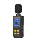 Pro Grade Handheld Digital Sound Meter With Large LCD Display For Noise And Decibel Readings In Offices And Server Rooms High Sensitivity Microphone Accurate 30 To 130 dBA Range IP54 Rated Requires 3 AAA Batteries, front view