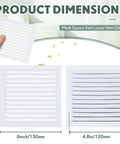 4 Pack 6X6 Inch Heavy Duty Aluminum Attic And Gable Wall Vents With Mesh Guard showing product dimensions and design.