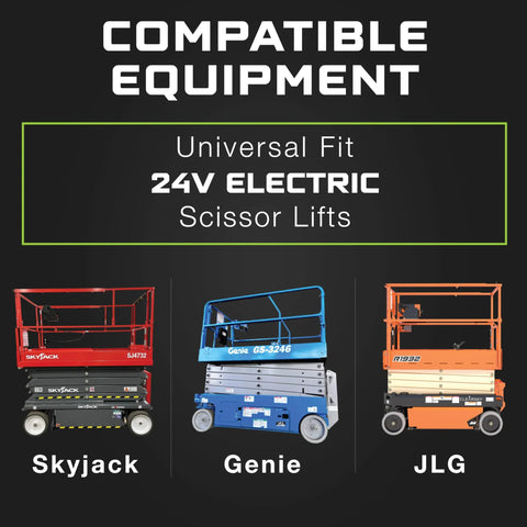 Compatible equipment for 24V Lead Acid Battery Charger For Genie SkyJack JLG Scissor Lift Forklift Electric Pallet Jack And Floor Scrubber