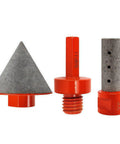 Pro Grade Diamond Chamfering And Countersink Drill Bit Set For Glass And Ceramic Tiles, 3 Piece Kit, drill bits and cone grinder visible