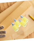 Heavy Duty Sliding Gate Guide Rollers Set Nylon Gate Wheels For Smooth Quiet Operation 4 pcs on wooden surface