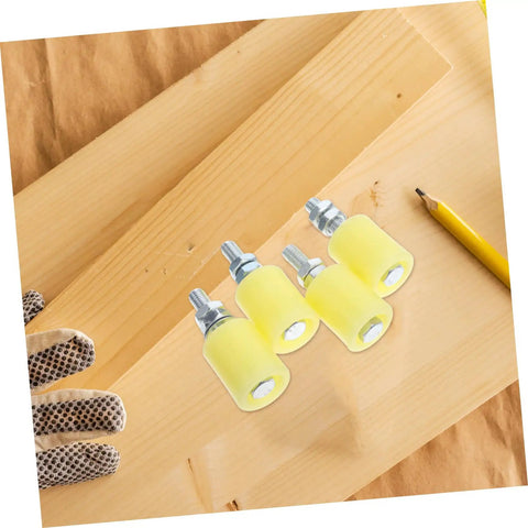Heavy Duty Sliding Gate Guide Rollers Set Nylon Gate Wheels For Smooth Quiet Operation 4 pcs on wooden surface