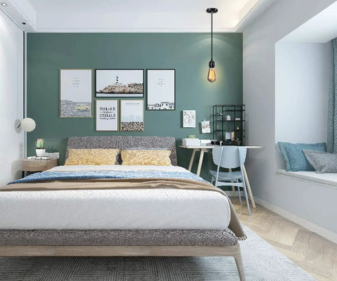 Industrial Mini Pendant Light Kit with E26 E27 Base Edison Vintage Style Black Cord Hanging Fixtures in modern bedroom