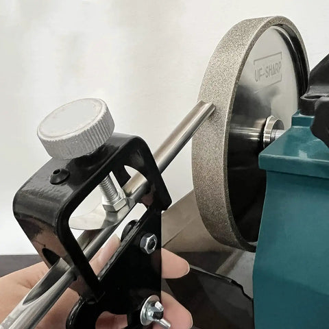 320 Grit Aluminum Core Grinding Wheel For Sharpening Woodturning Tools And High Speed Steel Tools, 6 Inch Diameter shown