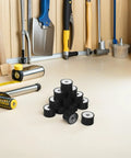Double Ended M8 Double Threaded Rubber Shock Absorber Mounts, 12 Pack, Heavy Duty Vibration Isolation Pads for Air Compressors and Industrial Equipment, Quiet Operation, Noise Dampening, Rugged Mounts for Generators and More on workbench