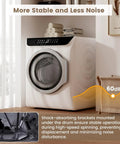 No Sweat Portable Washer And Dryer Combo Set, 28 Lb Full Automatic Washing Machine with 60dB noise and shock-absorbing features.