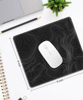 Marble Style Minimalist Mouse Pad 9x8 Inch Anti Slip Rubber Base 3mm Thick Stitched Edges Ideal for Gaming Office Laptop PC Black Swirl Finish