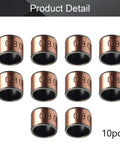 Ten Pack Oilless Bushing Sleeve Bearings 0.31 Inch Bore By 0.39 Inch Outer Diameter By 0.31 Inch Length Self Lubricating Bronze Steel Plain Bearings displayed in a grid.