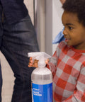 Child holding Streak Free Glass Cleaner Spray For Windows, Mirrors, Screens And Shower Doors, Removes Fingerprints Dust And Dirt, Unscented Formula, Multi Surface Cleaner, 32 Oz Pack Of 2