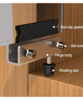 Stainless Steel Glass Door Hinges No Drill Black Pivot Hinge Set Of 2 For 5 To 6mm Thick Doors Easy Install Heavy Duty Pivot Design
