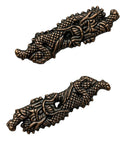 Dope Anti Rust Metal Alloy Menuki Tsuka Fitting Ornament For Katana Wakizashi And Tanto Handles, dragon design, universal size.