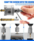 Carbide hole saw kit for metal, 16 pcs, 5/8–2-1/4 in, heavy-duty with arbor for precision cutting.