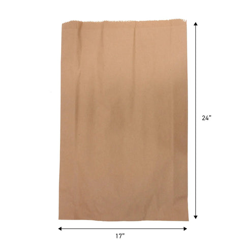 Jumbo Natural Kraft Paper Merchandise Bag 17W X 3D X 24H Bulk Case Of 500 Durable Flat Brown Shop Ready Gift Bags Image