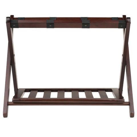 Heavy Duty Foldable Luggage Rack Holds All Your Travel Bags With A Hella Sturdy Frame And A Fresh Cappuccino Finish Perfect For Any Hotel Room Setup Built To Handle Heavy Loads