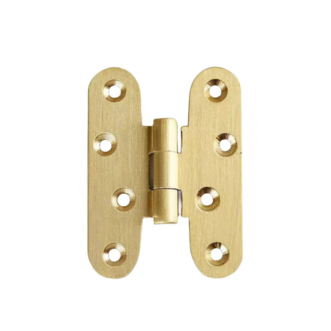 Rock Solid Polished Brass Cabinet Hinges 270 Degree Super Open Angle Door Hardware Heavy Duty Stamped Design No Sweat Setup Includes Flat Head Screws Pair Premium Grade
