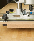 Router Fluting Jig for perfect flutes pro grade setup with easy custom drilling for non standard profiles, MDF and aluminum, side view