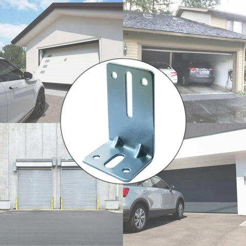 Beefed Up 8 Pack Garage Door Track Jamb Brackets J6 Heavy Duty 12 Gauge Steel Reinforcement Set installed on garage doors