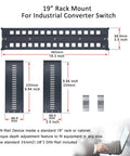 Heavy Duty 19 Inch Rack Mount DIN Rail Kit With 35mm Height DIN Rail And Adjustable Depth Bracket for Industrial Media Converters