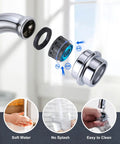 Chrome Bridge Kitchen Faucet With 8 Inch Centerset Solid Brass Construction 2 Or 3 Hole Sink Compatible Two Handle Classic Heritage Design Heavy Duty High Arc Spout Rust Resistant Deck Plate Included Modern Home Style showing detachable aerator for easy cleaning.