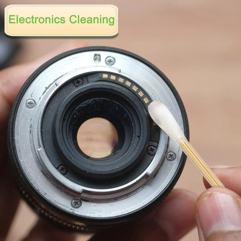 Long Wooden Cotton Swabs With Sturdy Wood Handles For Precise Cleaning And Makeup Application used for lens cleaning