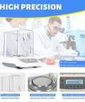 Hyper Accurate 0.0001g Analytical Balance With LCD Display 18 Units USB RS232 Interface For Schools And Labs Wind Shield