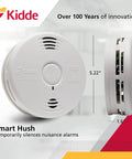 Side and front view of Smoke And Carbon Monoxide Alarm With 10 Year Battery, Voice Warning, Dual Sensor Detects Smoke Or CO Faster.