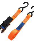 Built Tough As Nails Heavy Duty Ratchet Straps Packing 2000 Lb Break Strength Sized At One Inch By Thirteen Feet with S Hooks.