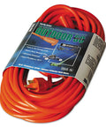 Outdoor Extension Cord 50 Ft 16 Gauge 3 Conductor SJTW Orange Weatherproof Design With Molded Water Resistant Plugs
