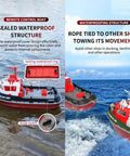 RC Tugboat For Adults 1 To 72 Scale Electric Remote Control Boat With 2.4 GHz Controller showing waterproof structure and rope detail