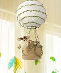 Safari Themed Hot Air Balloon Nursery Decor Set with Giraffe Lampshade Hanging Room Light Shade for Baby Shower and Birthday Party Gift