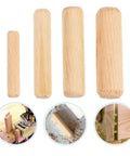 Multi Size Wooden Dowel Pins Kit for Woodworking, assorted sizes shown, ideal for furniture joints and DIY projects.