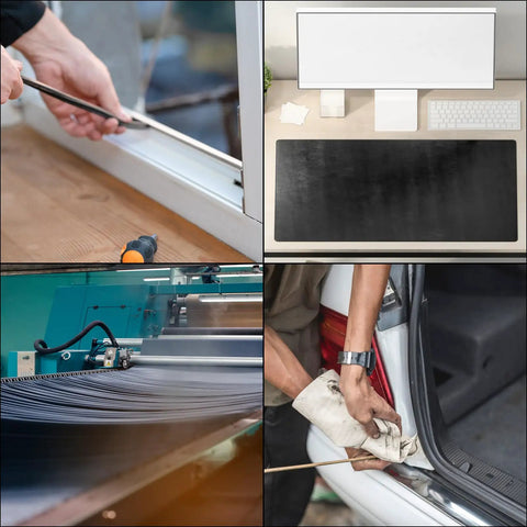 Solid Neoprene Rubber Sheet One Eighth Inch Thick By 1 Inch Wide By 10 Inch Long Non Slip Anti Slip Oil Resistant Gasket Material scenes