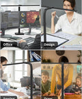 LED Desk Lamp For Home Office Ultra Wide Double Head 24W with base in office, design, sewing, and drawing settings