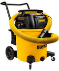 No Bull Heavy Duty 16 Gallon Wet Dry Shop Vacuum With 6.5 Peak Horsepower And 116 Cfm Airflow showcasing yellow tank and flexible hose.