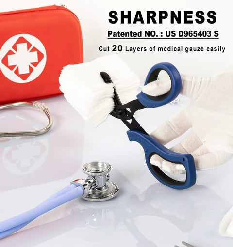 All Purpose 8 Inch Heavy Duty Utility Scissors 3 Pack Built Tough Workhorse With Forged 440 Stainless Steel And Triple Heat Treated Blades Non Stick Fluorine Coating For Smooth Cuts Through Fabric Cardboard Plastic And More, cutting gauze