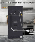 Back view of a Barista Grade Four In One Commercial Milk Frother 2500W 110V with connectors for water inlet and faucet.
