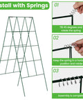 Foldable Cucumber Trellis 2 Pack A Frame Garden Support For Climbing Plants 46 Inch Long By 18 Inch Wide Steel Frame Setup Guide