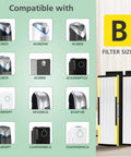 Three Pack FLT4825 Filter B Premium Replacement With Activated Carbon Pre Filters For Air Purifiers Compatible Display