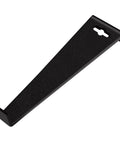 Heavy Duty 12.2 Inch Pull Bar for Vinyl Plank and Laminate Flooring Installations Black Steel Tool With Matte Coating 4mm Thick Soft Back Padding to Protect Floors, angled view