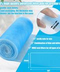 12 X 120 Inch MERV 6 Reusable Air Vent Filter Cut To Size Electrostatic Floor Vent Filter Washable Replacement For Most HVAC Systems And Home Use Or Office. Blue roll with dimensions.