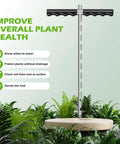 16 Inch Soil Probe With 10 Step Sampling, Soil Sampler And Plant Moisture Meter, T-Handle Probe Rod shown among plants