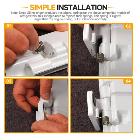 Two Pack Fridge Door Springs For Vertical Frame Hinges Replacement PS6011724 And 3031611 installation