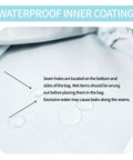 Waterproof inner coating of Dual Compartment Wet Dry Bag With Two Zippered Pockets Waterproof Reusable Travel Beach Pool Gear