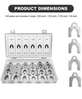 144 Piece Car Alignment Shim Assortment Kit With 1/64 1/32 1/16 And 1/8 Inch Shims For Camber Adjustment And Body Gap Spacing
