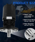 Heavy Duty 101-1032-009 Hydraulic Motor Swap Fits Char-Lynn H Series with bolt circle and pilot diameter details.